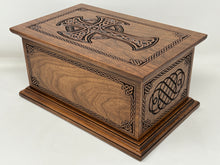 Load image into Gallery viewer, Celtic Cross and Weave Urn for Human Ashes in Adult and Companion Size