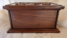 Load image into Gallery viewer, Handmade Carved Memorial Cremation Urn with Celtic Cross Carving