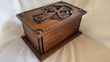 Load image into Gallery viewer, Handmade Carved Memorial Cremation Urn with Celtic Cross Carving