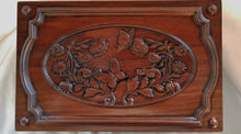 Load image into Gallery viewer, Handmade Carved Memorial Cremation Urn with Flowers and Butterflies