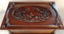 Load image into Gallery viewer, Handmade Carved Memorial Cremation Urn with Flowers and Butterflies