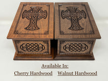 Load image into Gallery viewer, Celtic Cross and Weave Urn for Human Ashes in Adult and Companion Size
